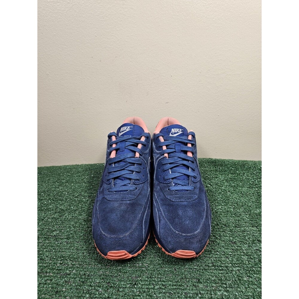 Nike Air Max 90 Premium Brave Blue Suede Mens Size 12 333888-446 - Picture 2 of 12